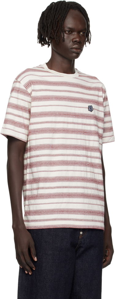 Тениска KENZO Kenzo Paris 'Boke Flower' Embroidered Striped T-Shirt Бяло | FF65TS2534SC, 1