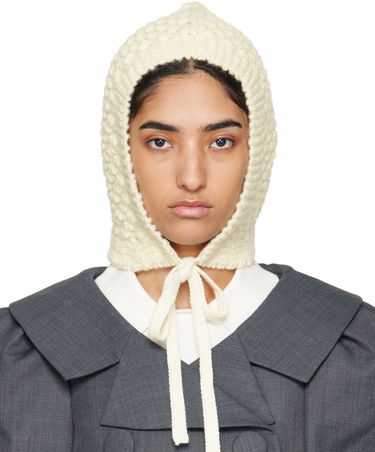 Шапка SHUSHU/TONG SHUSHU/TONG Tied Knit Hood Бяло | MWDCAC06 ACR001, 0