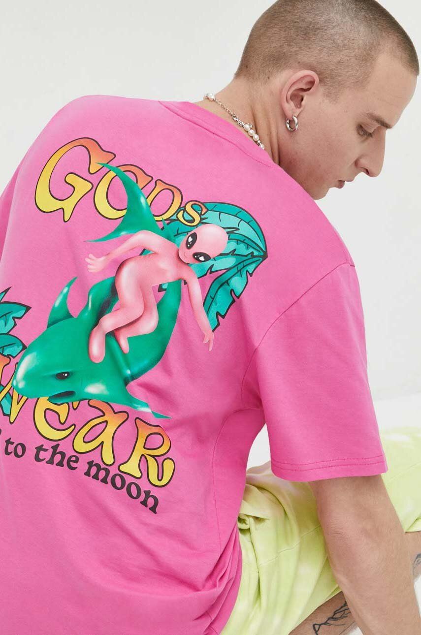 Тениска GCDS Cotton Tee Розово | SS23M130653, 0