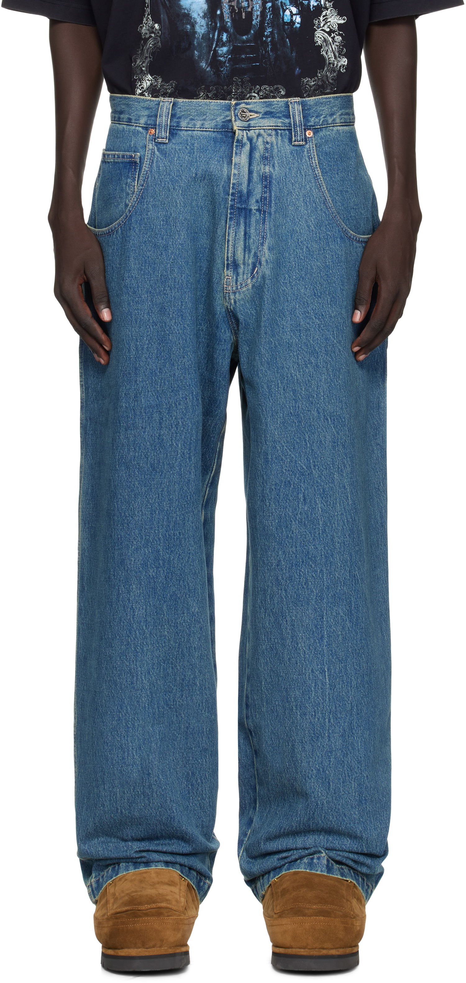 Дънки VETEMENTS Vetements Hip-Hop Jeans Синьо | UH76DP250VB, 0