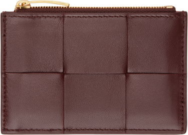 Портфейл Bottega Veneta Intrecciato Leather Card Holder Бургунди | 765460 VCQCB, 0