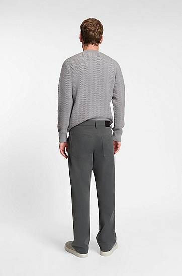 Дънки BOSS Melange cotton denim jeans Сиво | 50549830, 1