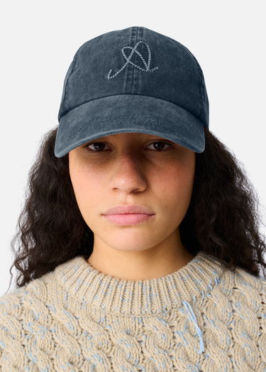 Шапка с козирка AXEL ARIGATO Scribble A Washed Baseball Cap Синьо | X3556003, 3