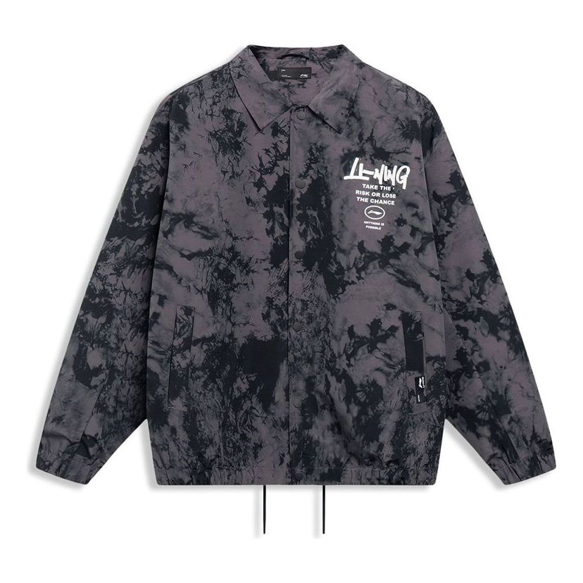 Риза Li-Ning Tie-Dye Graphic Coach Jacket Сиво | AJDT499-3