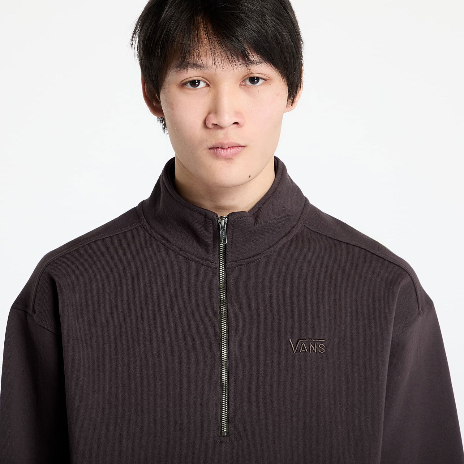 Пуловер Vans Premium Van D Half Zip Sweatshirt, Size L Кафяво | VN000MEKY7U, 1