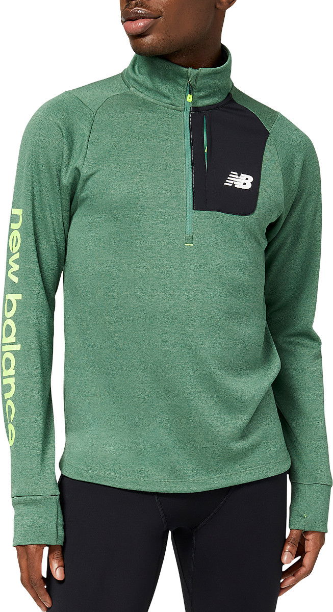 Пуловер New Balance Impact Run Quarter-Zip Top Зелено | mt23273-jd, 0