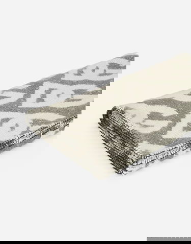 Домашен декор Dolce & Gabbana Dolce & Gabbana Wool, Silk, And Cashmere Monogram Pattern Blanket Onesize Сиво | TCE012TCAN1U0020, 3