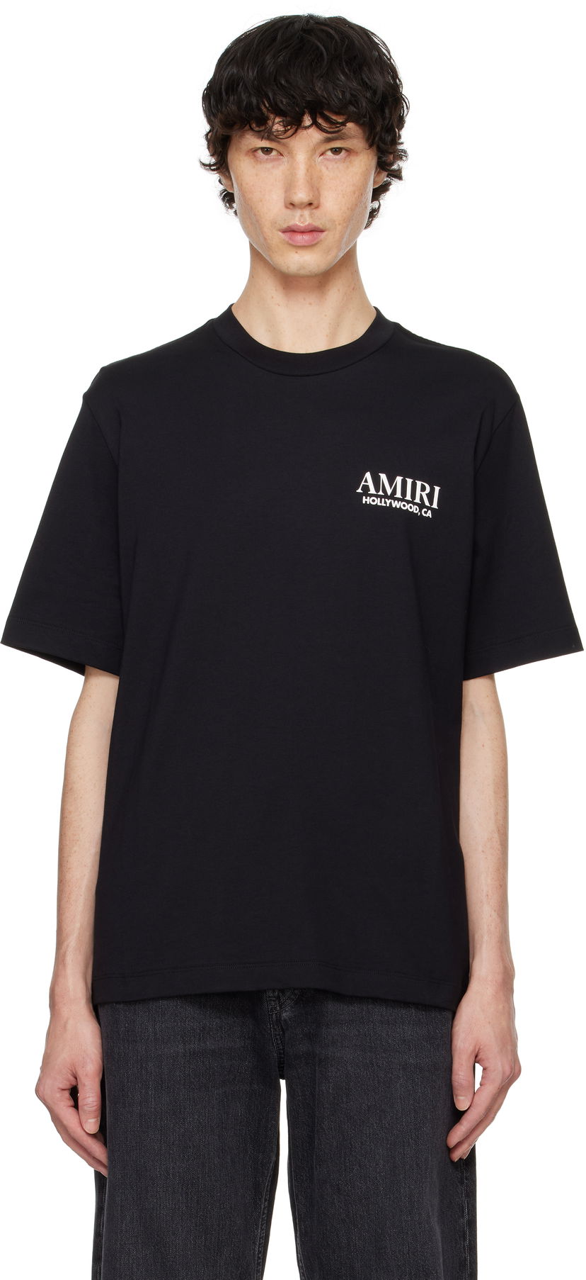 Тениска AMIRI Stacked T-Shirt Черно | AMJYTE1075