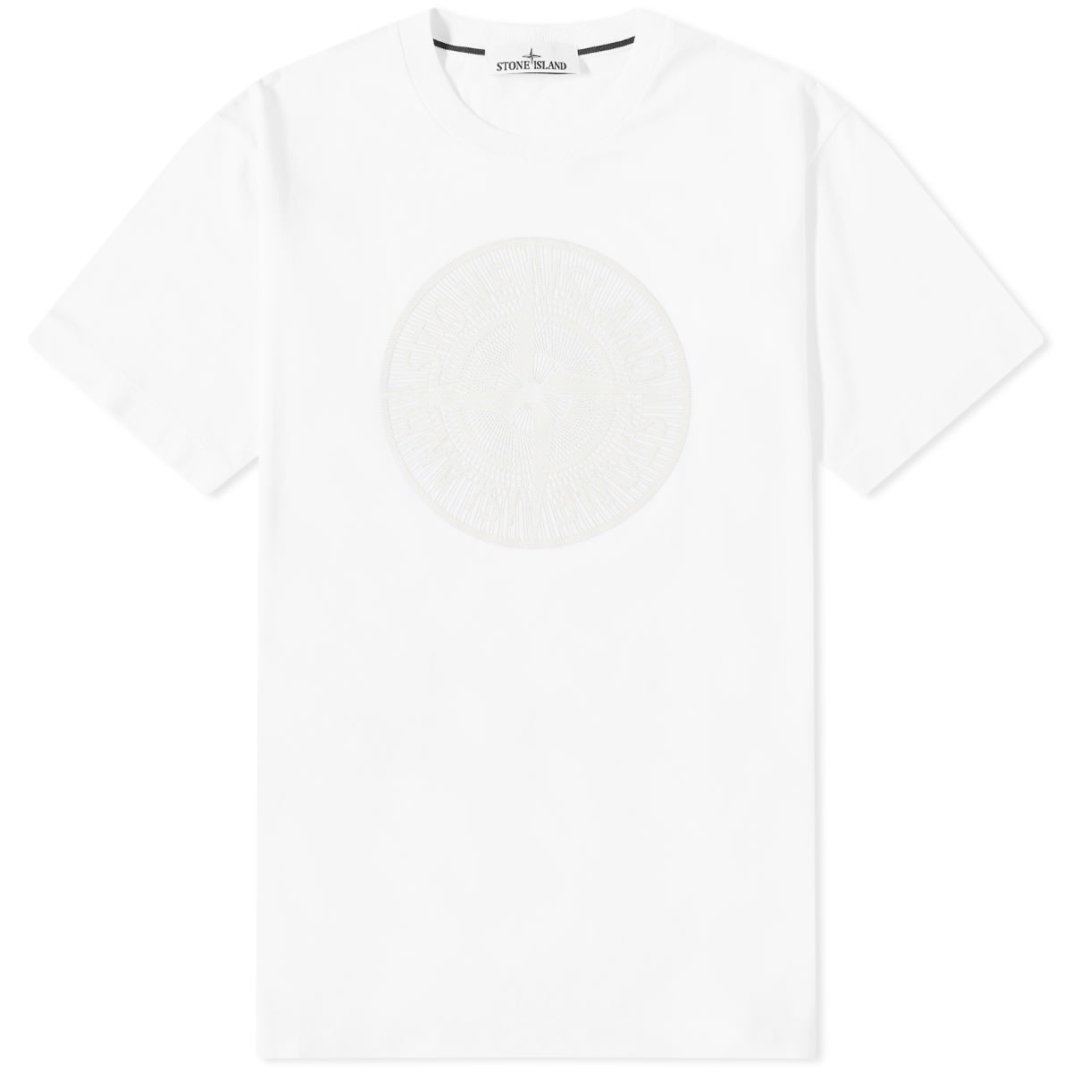 Тениска Stone Island Industrial Two Textured Print T-Shirt Бяло | 79152NS92-V0001, 0