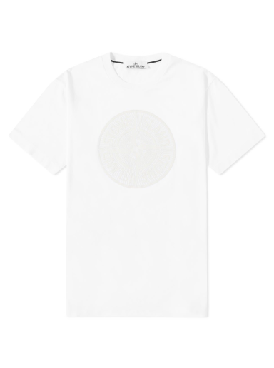 Тениска Stone Island Industrial Two Textured Print T-Shirt Бяло | 79152NS92-V0001