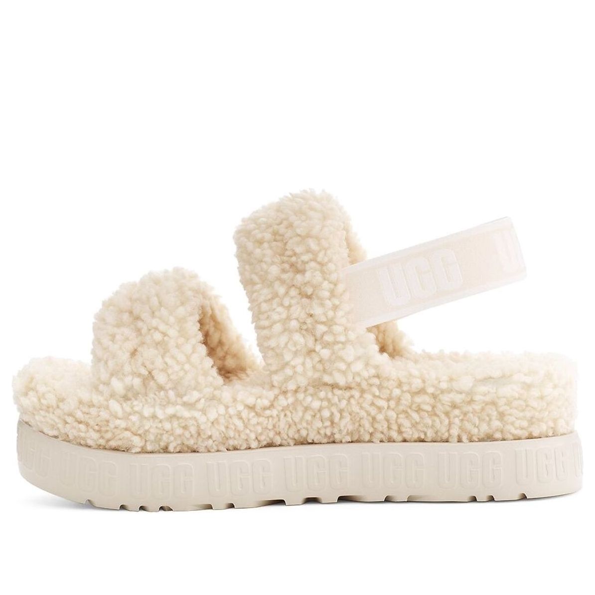 Кецове и обувки UGG UGG Oh Fluffita Flat Heel Sandals Бежово | 1120876-NAT, 0