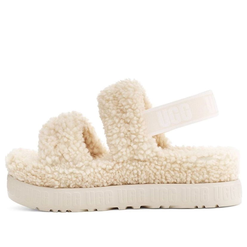 Кецове и обувки UGG UGG Oh Fluffita Flat Heel Sandals Бежово | 1120876-NAT