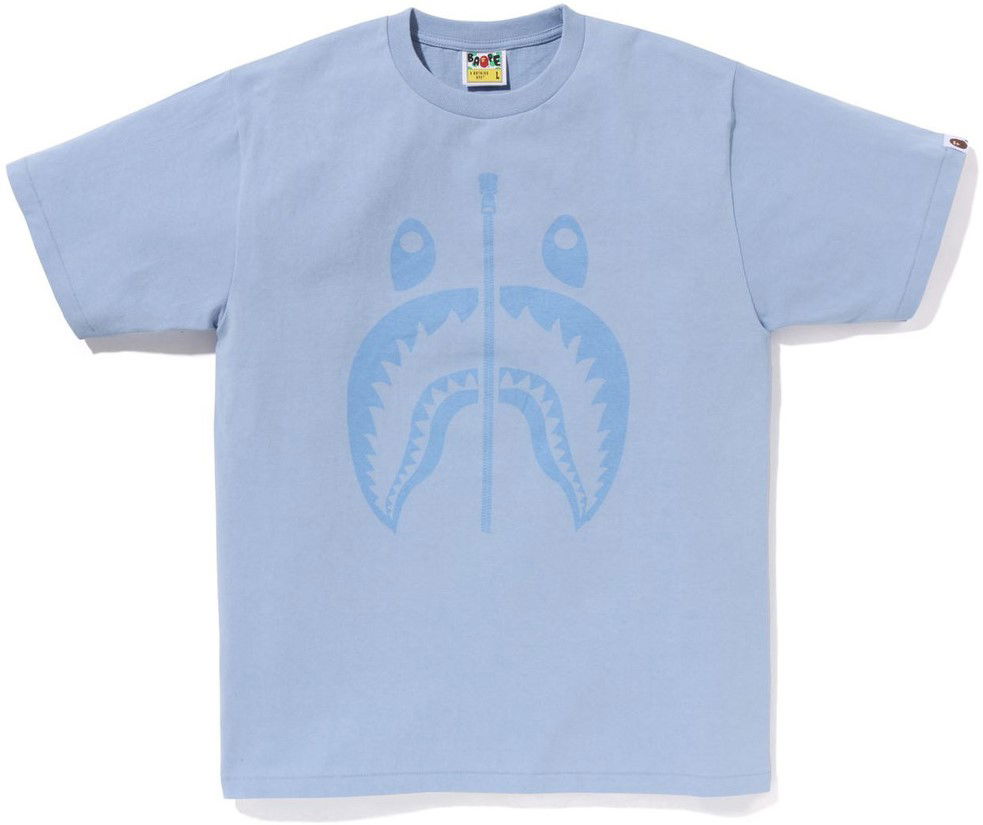 Тениска BAPE Bape Pigment Shark Tee Sax Синьо | 001TEJ301023M-SAX, 0