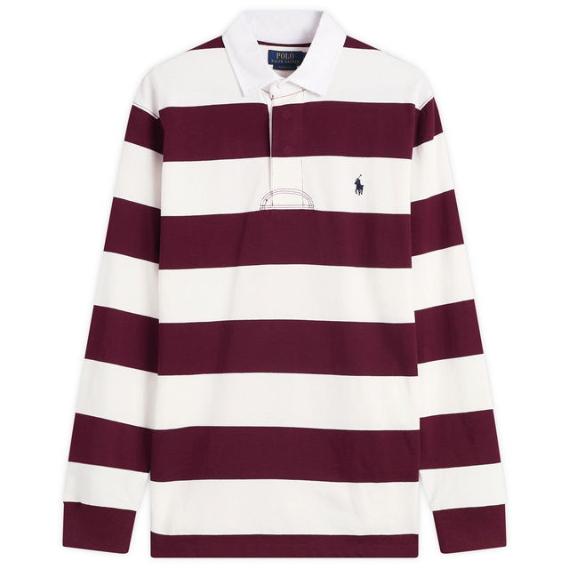 Long-Sleeve Striped Rugby Shirt