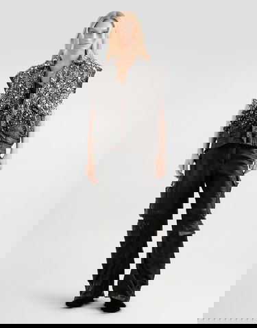 Жилетка Dolce & Gabbana Dolce & Gabbana Vintage Leather Crystal-Embellished Vest Черно | F7BD4ZGDDGAS8400, 1