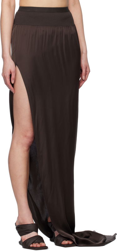 Пола Rick Owens Rick Owens Hollywood Slit Maxi Skirt Бежово | RP01E7333 SCH, 4