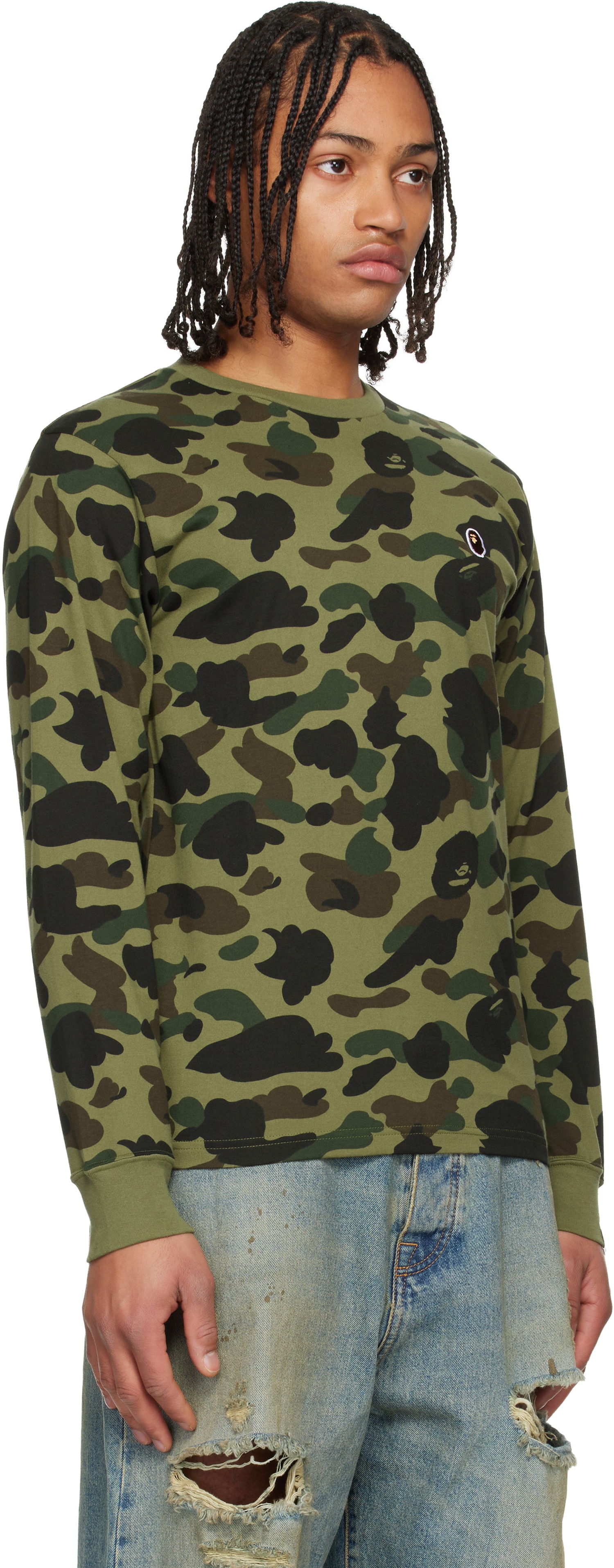 Тениска BAPE 1st Camo One Point Long-Sleeve T-Shirt Многоцветен | 001LTL801009M, 1