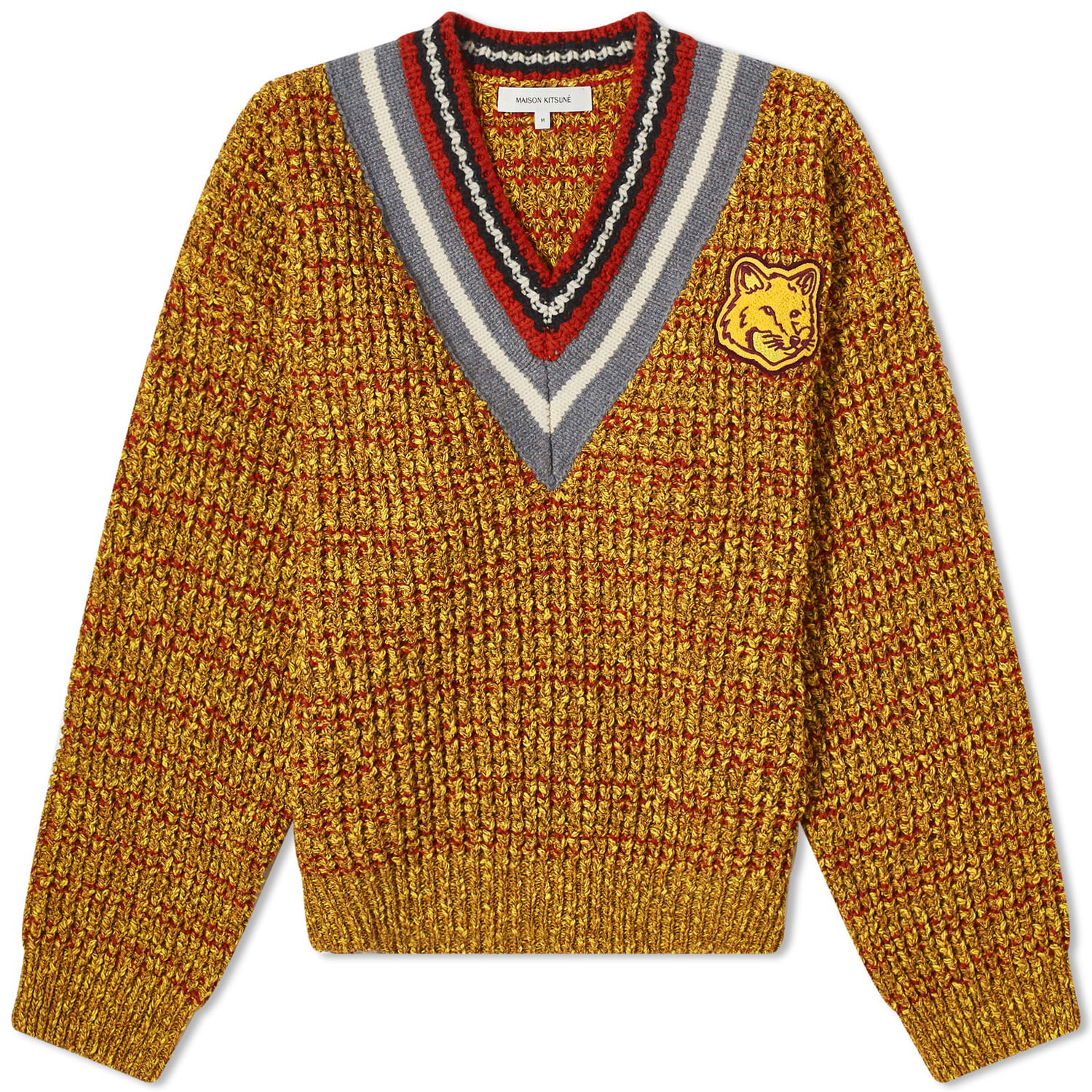 Пуловер MAISON KITSUNÉ Fox Head Crafty Comfort Jumper Оранжево
 | LW00803KT1095-H775, 0