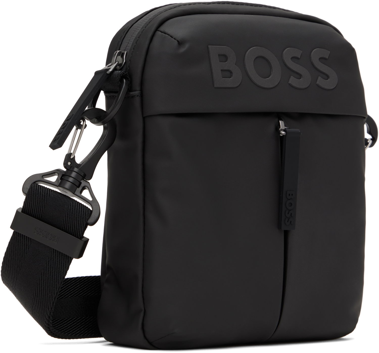 Чанта през рамо BOSS Faux-Leather Reporter Bag Черно | 50516893, 1