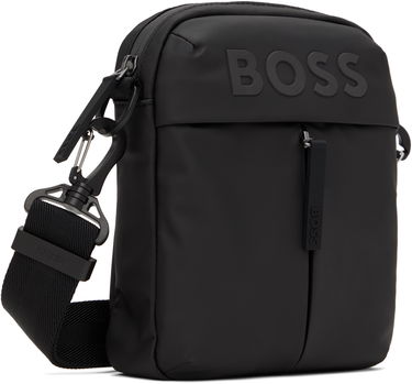 Чанта през рамо BOSS Faux-Leather Reporter Bag Черно | 50516893, 1