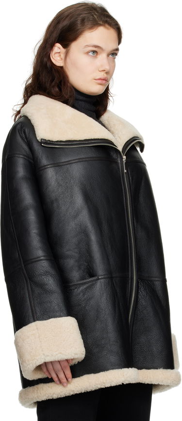 Яке TOTEME TOTEME Signature Shearling Jacket Черно | 214-122-606, 4