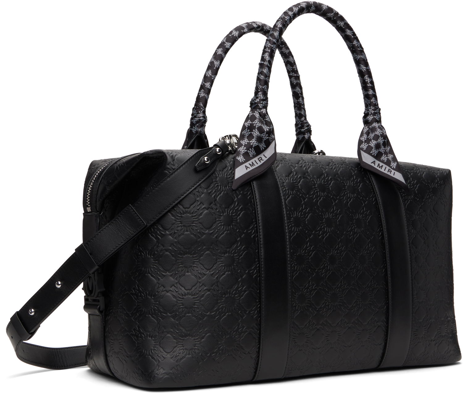 Чанта за пътуване AMIRI 'MA' Quad Embossed Leather Duffle Bag Черно | AMBGTH1006, 1