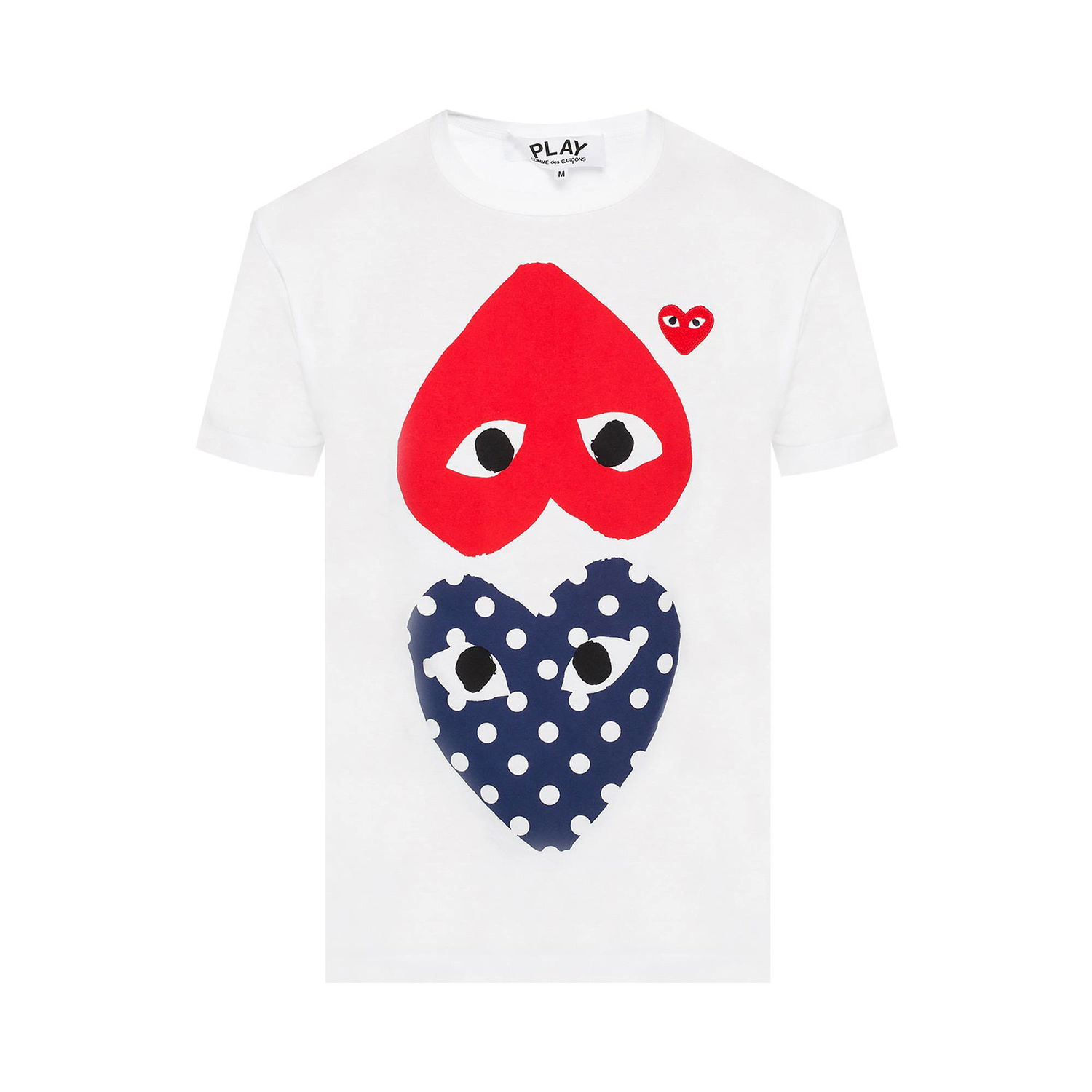 Тениска Comme des Garçons PLAY Polka Dot Mix Heart T-Shirt Бяло | P1T240, 1