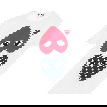 Тениска Comme des Garçons PLAY Polka Dot Mix Heart T-Shirt Бяло | P1T240, 1