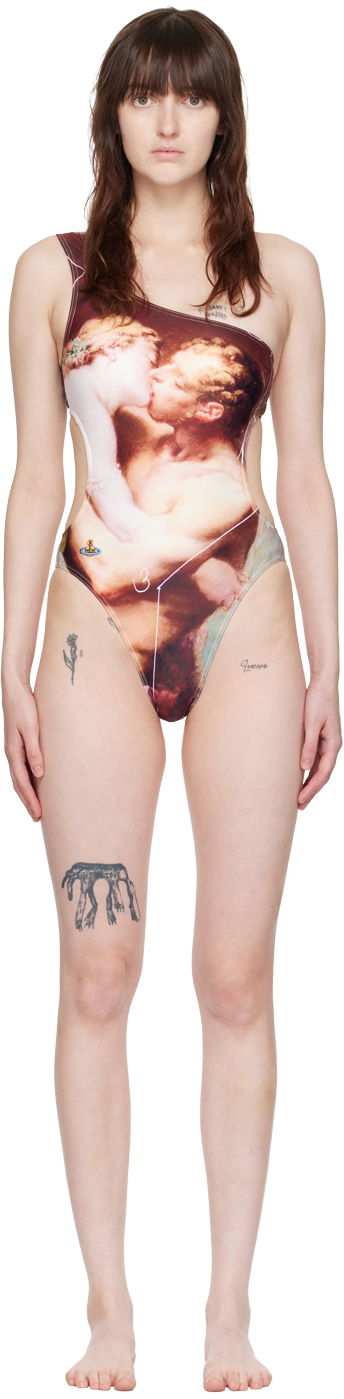 Бански Vivienne Westwood Multicolor Single-Shoulder One-Piece Swimsuit Многоцветен | 8101000H-J006W-, 0