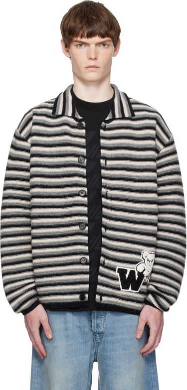 Пуловер We11done We11done Stripe Embroidered Cardigan Многоцветен | WD-KC2-25-620-U-BK, 0