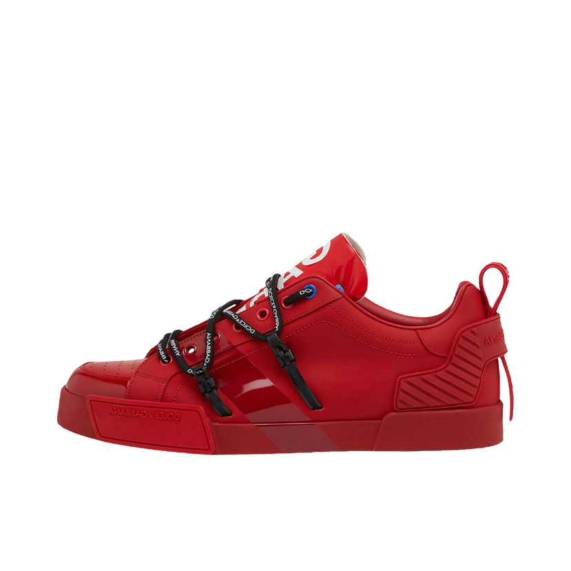 Кецове и обувки Dolce & Gabbana Portofino Strapped Red White Червено | CS1783AJ986_89689