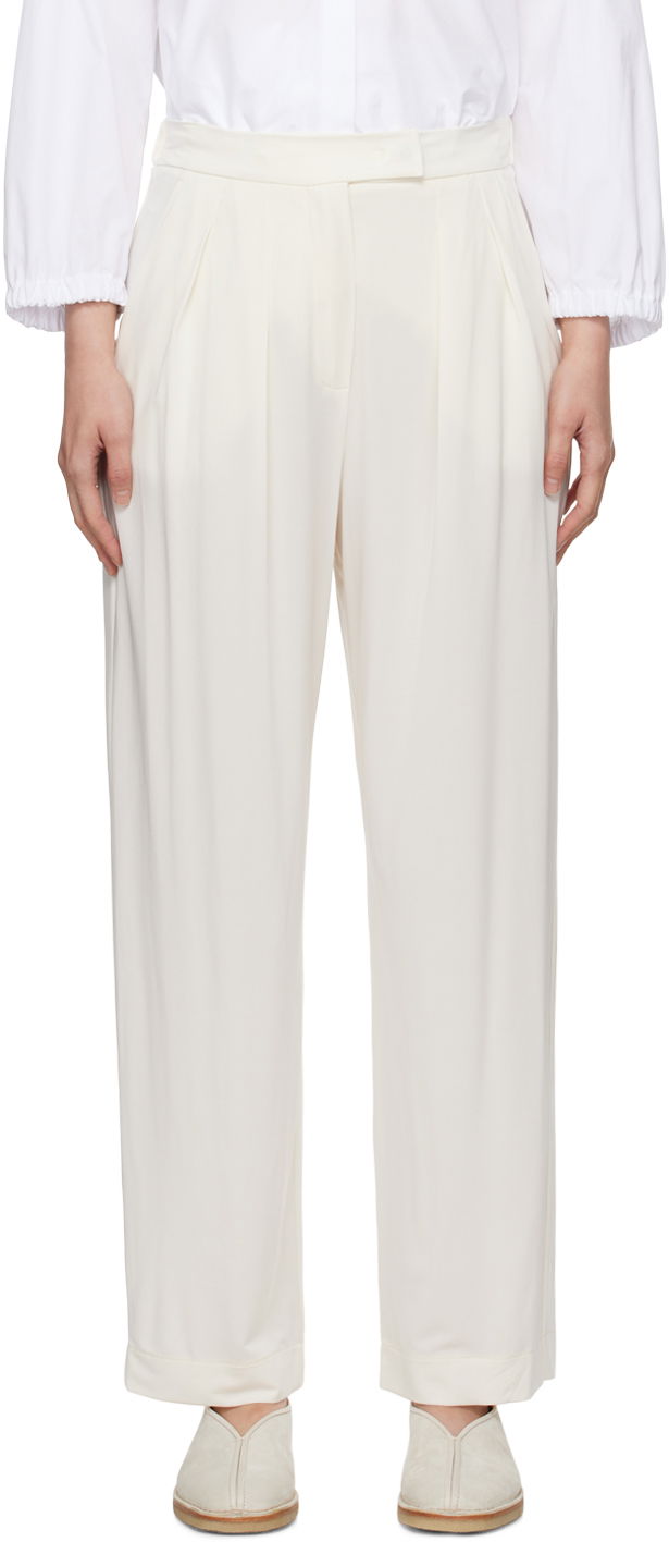 Панталони Max Mara Max Mara Leisure Giochi Pleated Trousers Бяло | 2416781068600