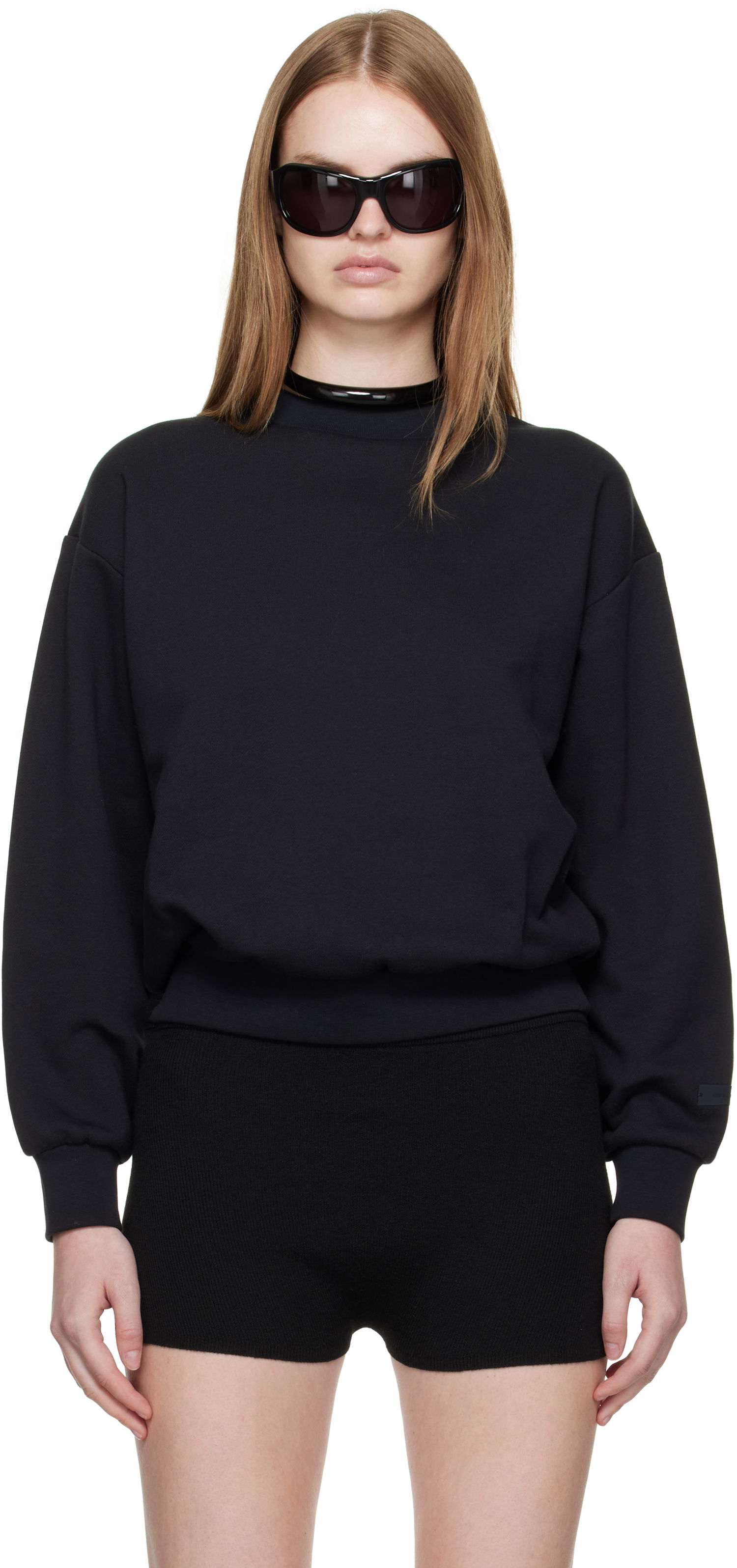 Суитчър Fear of God Fear of God ESSENTIALS Classic Fit Crewneck Sweatshirt Черно | 192SP255550FW, 0