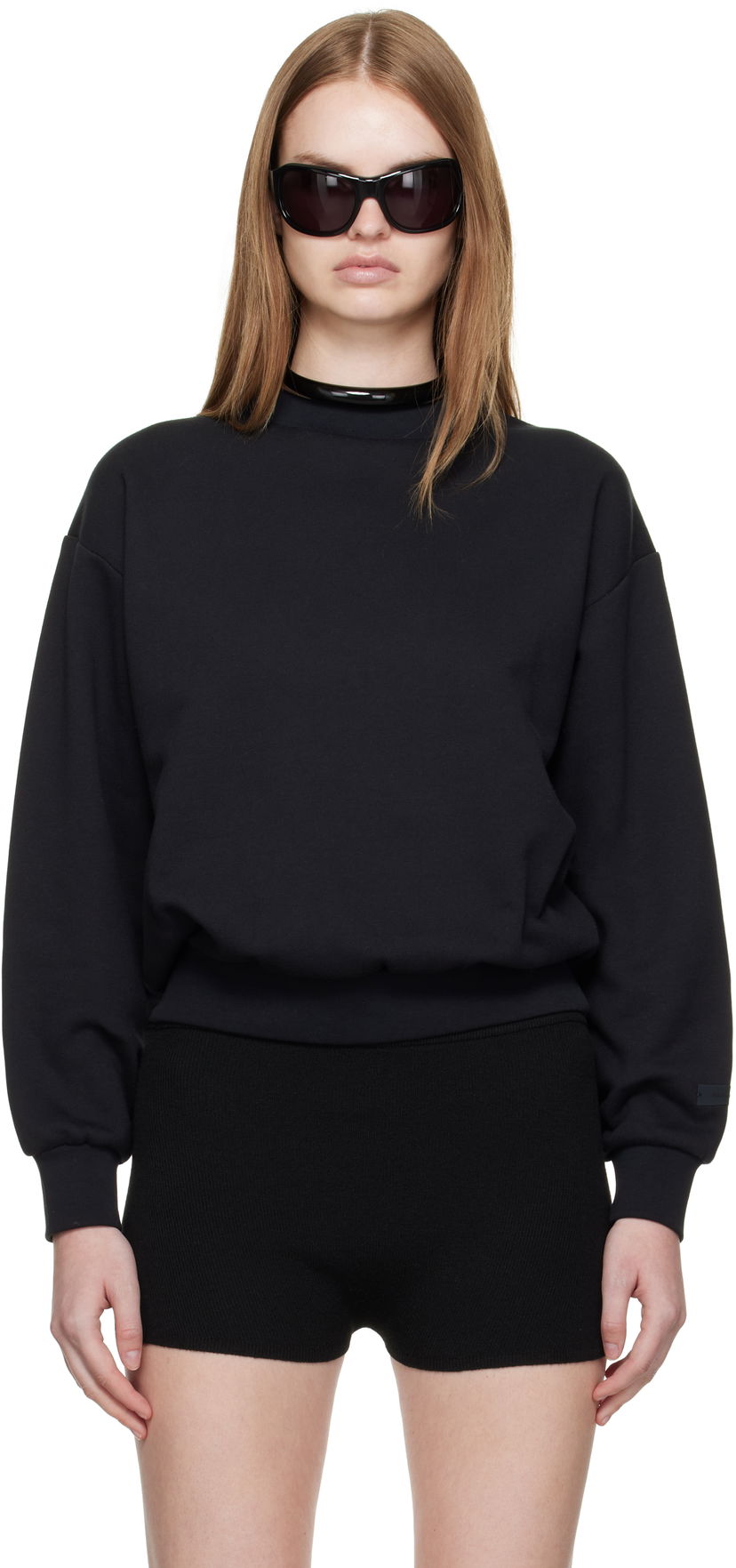 Суитчър Fear of God Fear of God ESSENTIALS Classic Fit Crewneck Sweatshirt Черно | 192SP255550FW