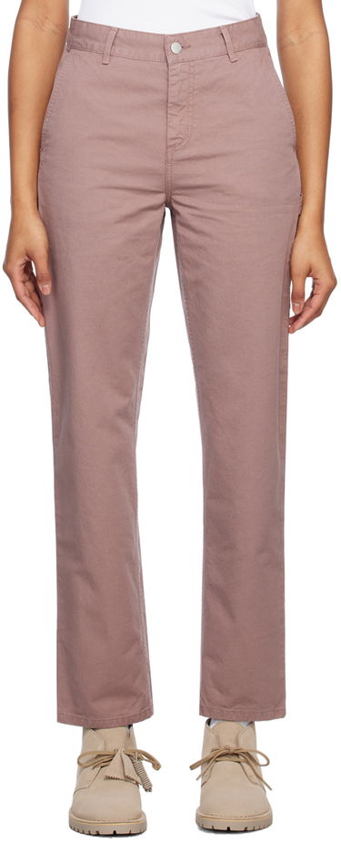 Панталони Carhartt WIP Pierce Cotton Straight Leg Pants Лилаво | I026588, 0