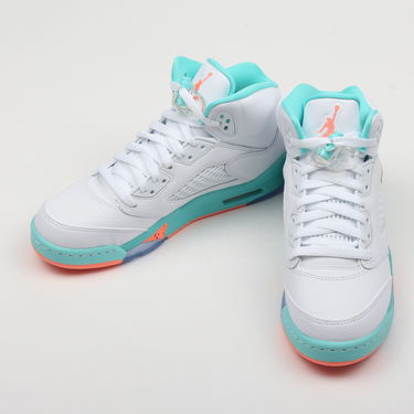 Кецове и обувки Jordan Air Jordan 5 Retro "Light Aqua" GS Бяло | 440892-100, 2