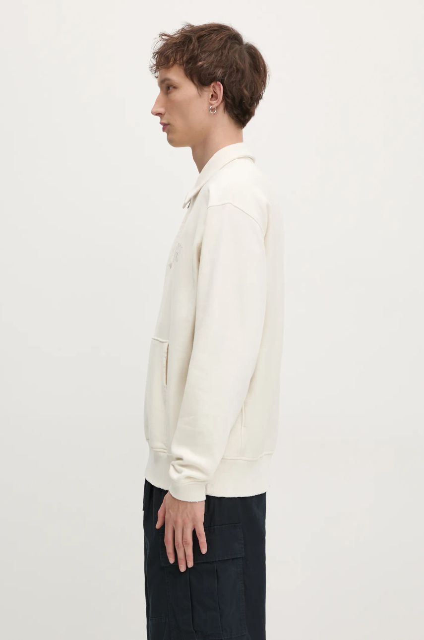 Суитчър thisisneverthat thisisneverthat Damaged Half Zip Polo Sweatshirt Бяло | TN243TSWOW02, 1