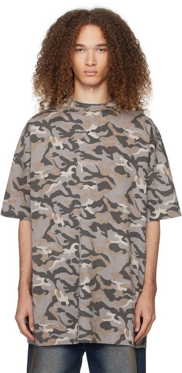 Тениска We11done We11done Camo Oversized T-Shirt Сиво | WD-TT0-24-793-U-GY, 0