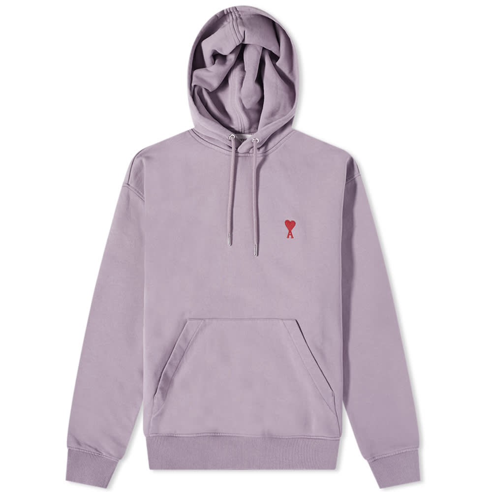 Суитчър AMI Small A Heart Popover Hoodie Лилаво | USW200-730-503, 0