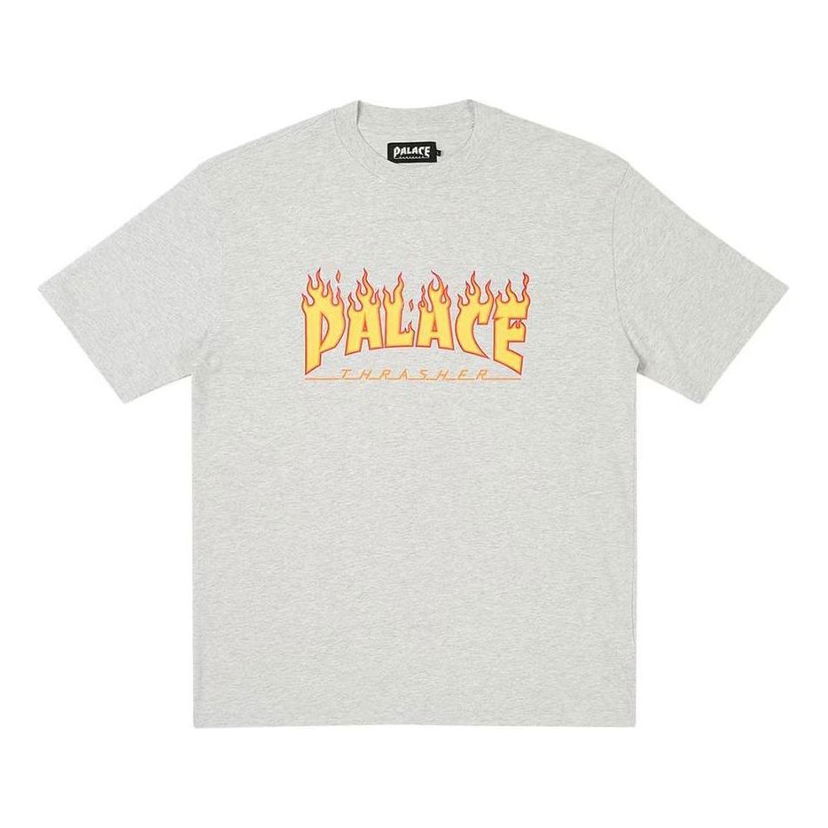 Тениска Palace Palace x Thrasher Flame Logo Graphic T-Shirt Сиво | P25THTS003