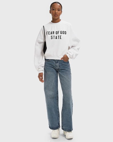 Суитчър Fear of God Fear of God Fleece Raglan Crewneck Sweatshirt Бяло | 192SP257834FW-120, 2