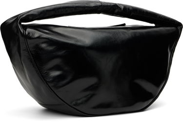 Чанта през рамо BY FAR BY FAR Maxi Cush Creased Leather Shoulder Bag Черно | MWBSB022LL002BKPL, 1