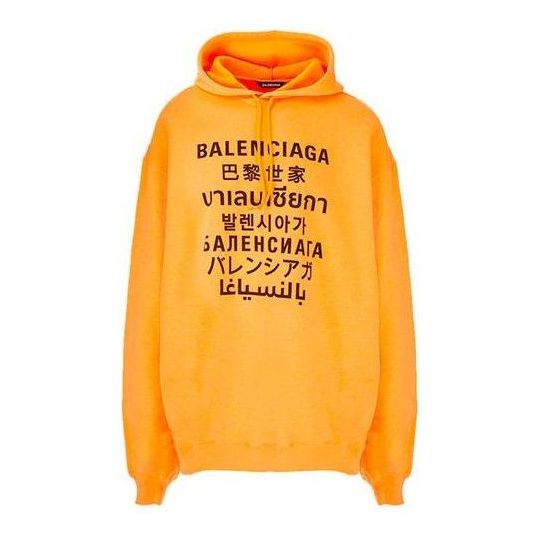 Суитчър Balenciaga Languages Logo Hoodie Оранжево
 | 641679TJVI67513