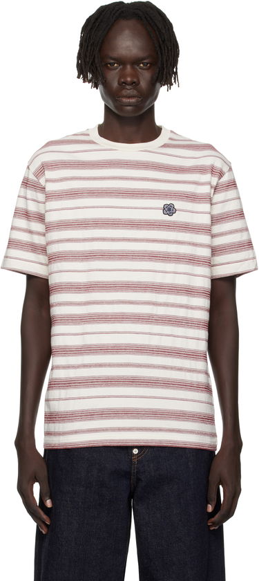 Тениска KENZO Kenzo Paris 'Boke Flower' Embroidered Striped T-Shirt Бяло | FF65TS2534SC, 0