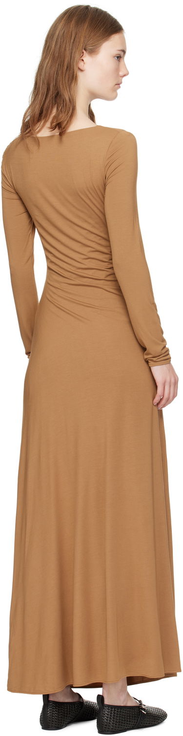Pокля rag & bone rag & bone Luca Draped Maxi Dress Кафяво | WAC24H3023L923, 2