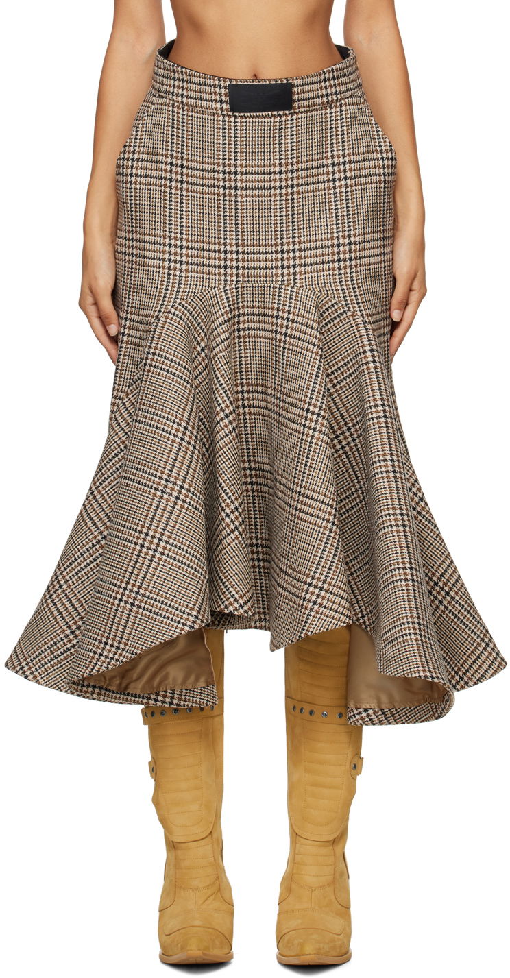 Пола VETEMENTS Godet Midi Skirt Бежово | WA65SK750S, 0