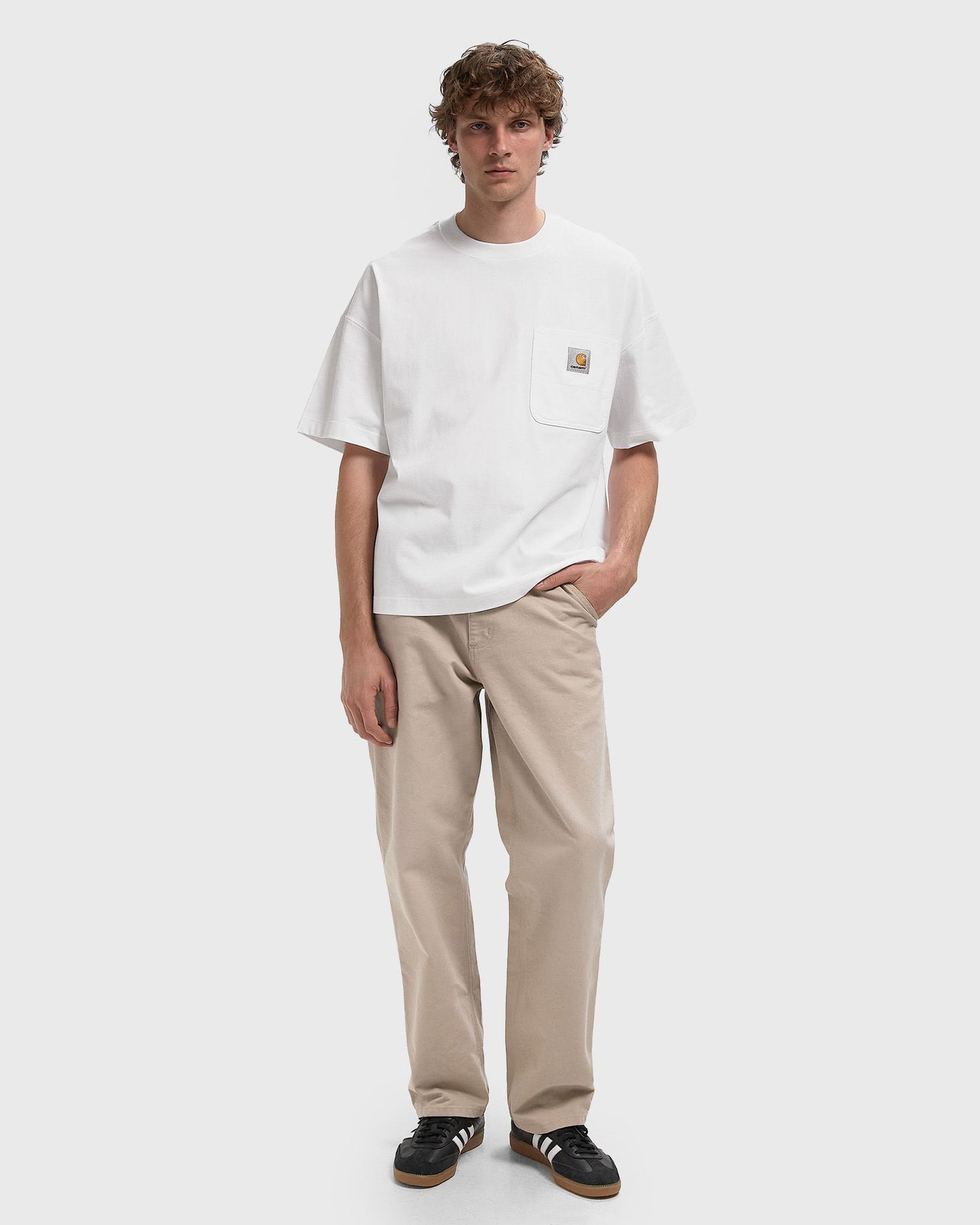 Тениска Carhartt WIP Short Sleeve Work Pocket T-Shirt Бяло | I035523-02.XX, 1