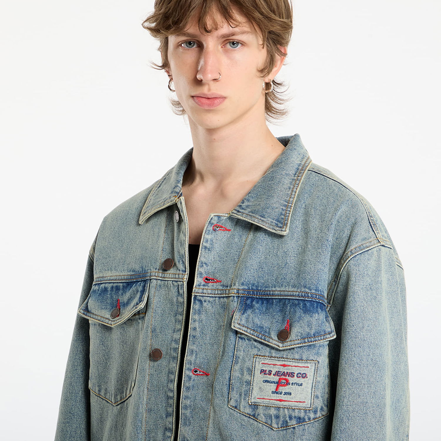 Яке Pleasures Park Insulated Denim Jacket Синьо | P25F020-INDIGO, 1
