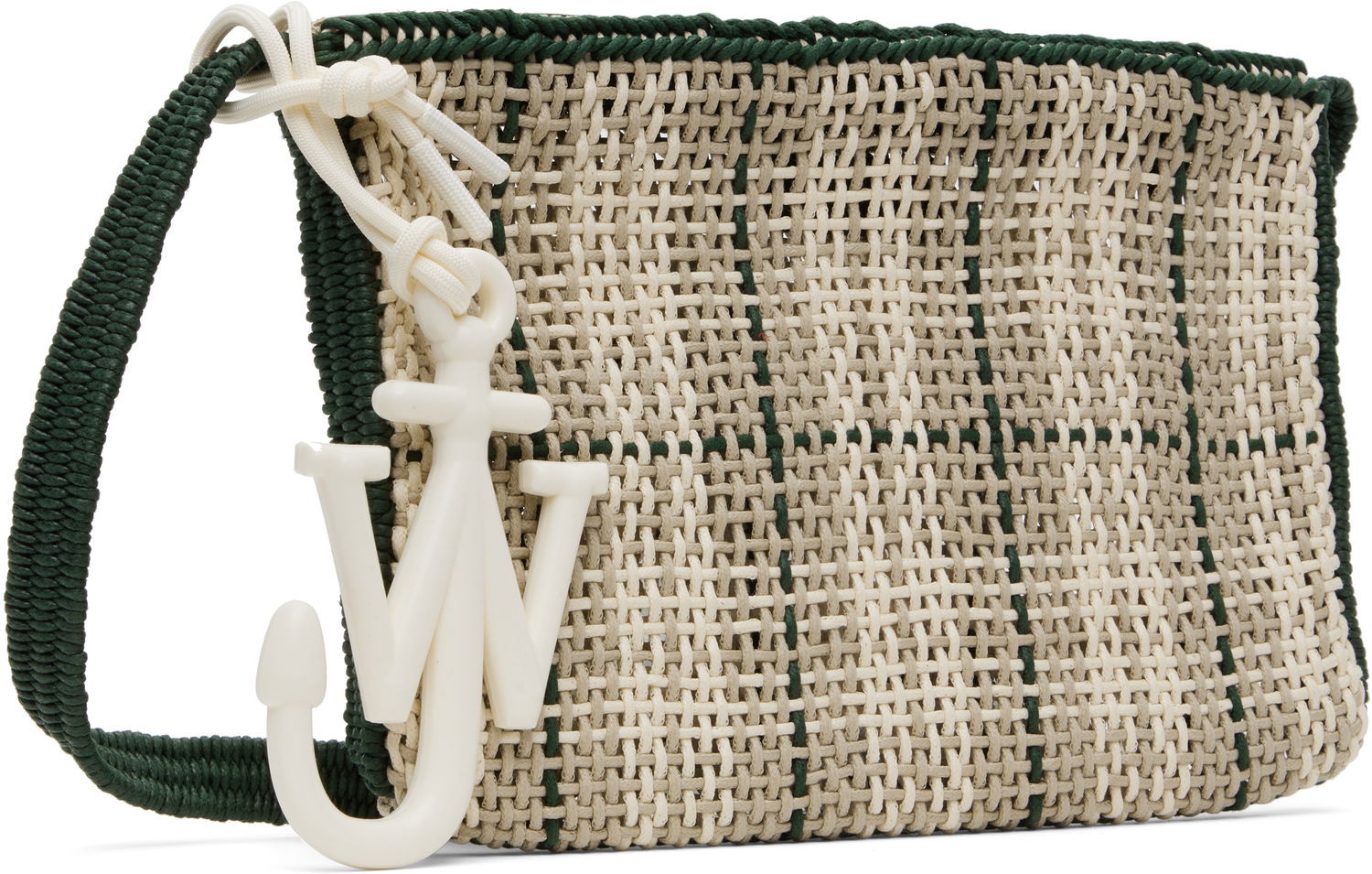 Дамска чанта JW Anderson JW Anderson Checked Market Bag with Anchor Charm Бежово | HB0720-FA0305, 1