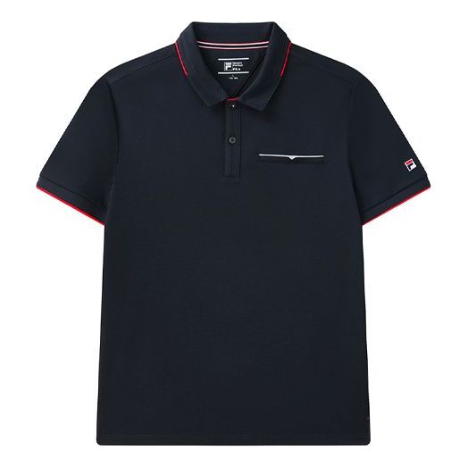 Поло тениска FILA Short Sleeve Logo Polo Тъмно синьо | F11M121120F-NV